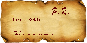 Prusz Robin névjegykártya